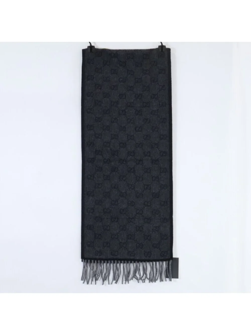 Gucci GG Pattern Sherry Line Wool Fringe
